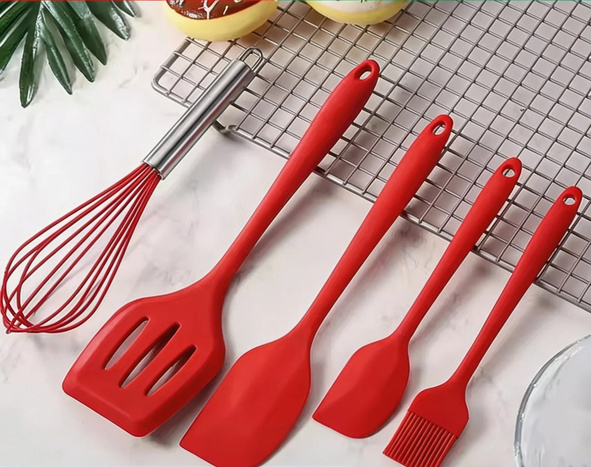 Conjunto de 5 utensílios de silicone
